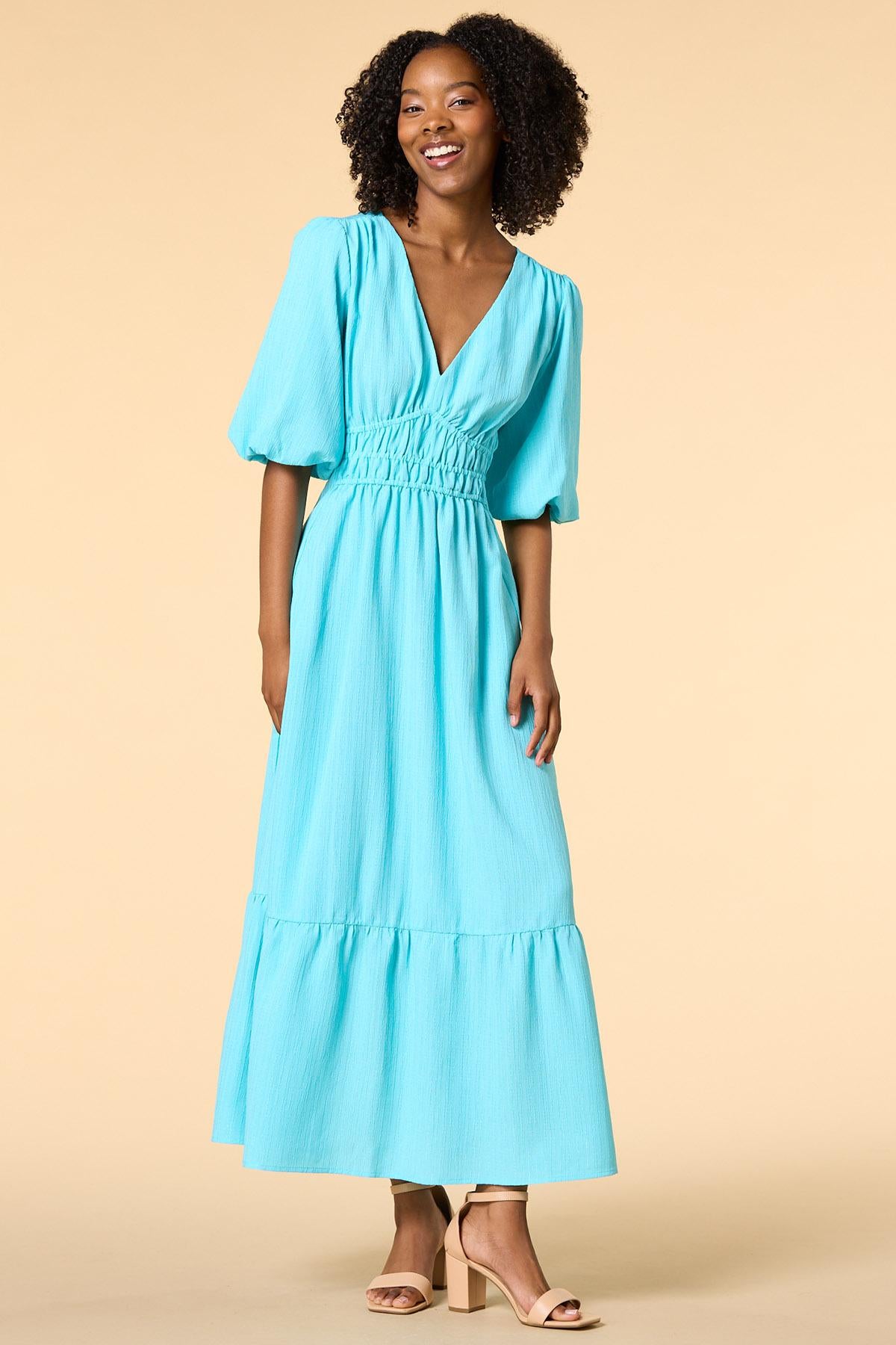 Versona aquamarine dream maxi dress AQUA