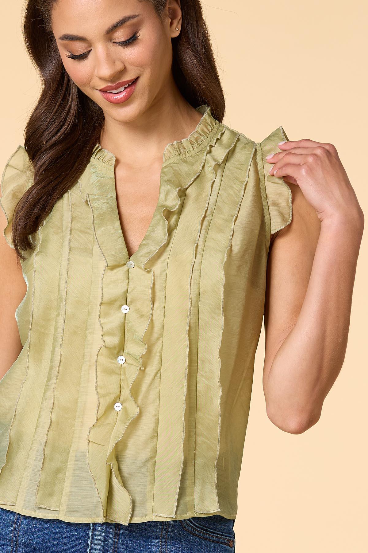 Versona sheer beauty tank OLIVE