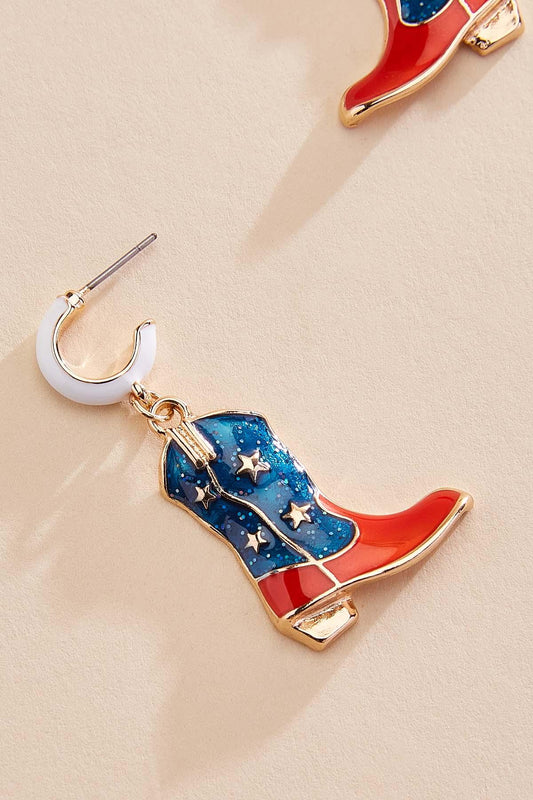 Versona americana boot icon earrings ELECTRIC_STORM