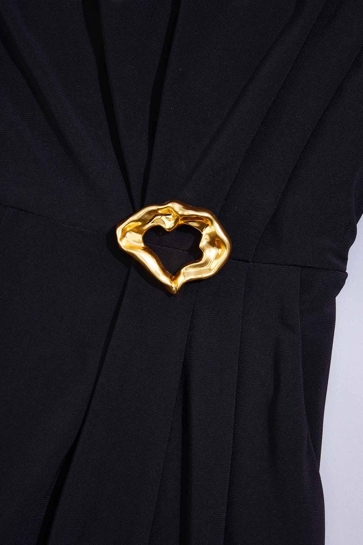 Versona cache gold detail jumpsuit IDEAL_BLACK