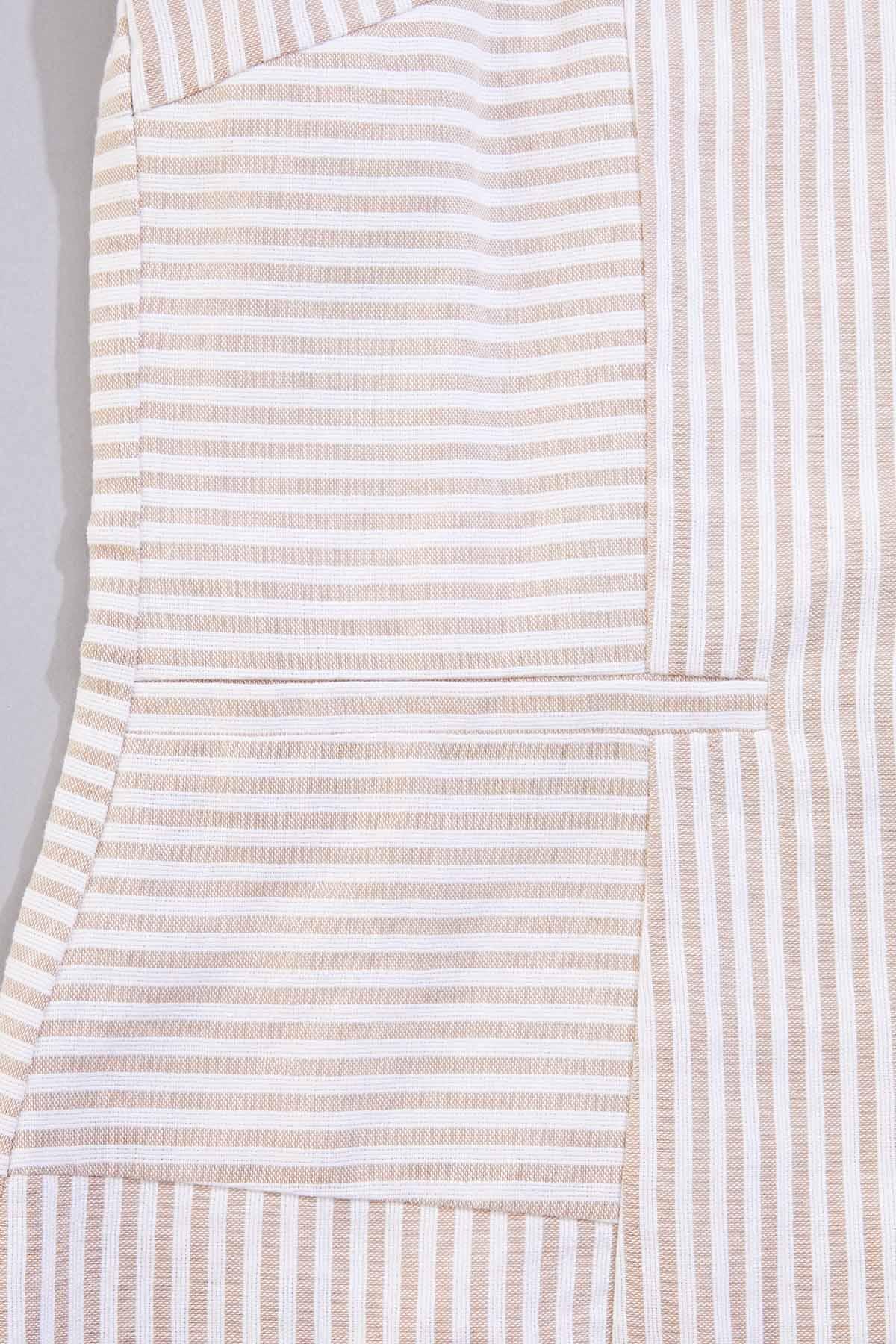 Versona cache neutral striped vest WHITE_MULTI