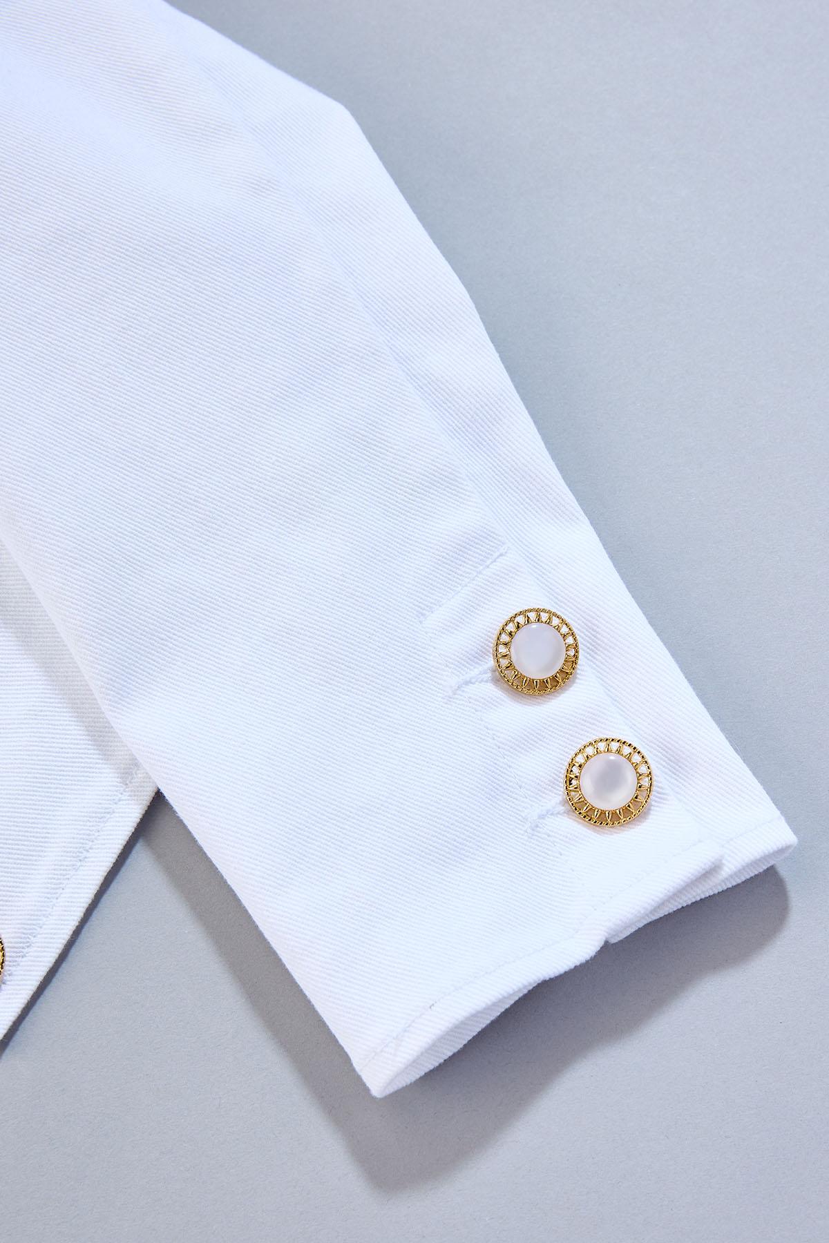 Versona cache cropped white denim blazer WHITE