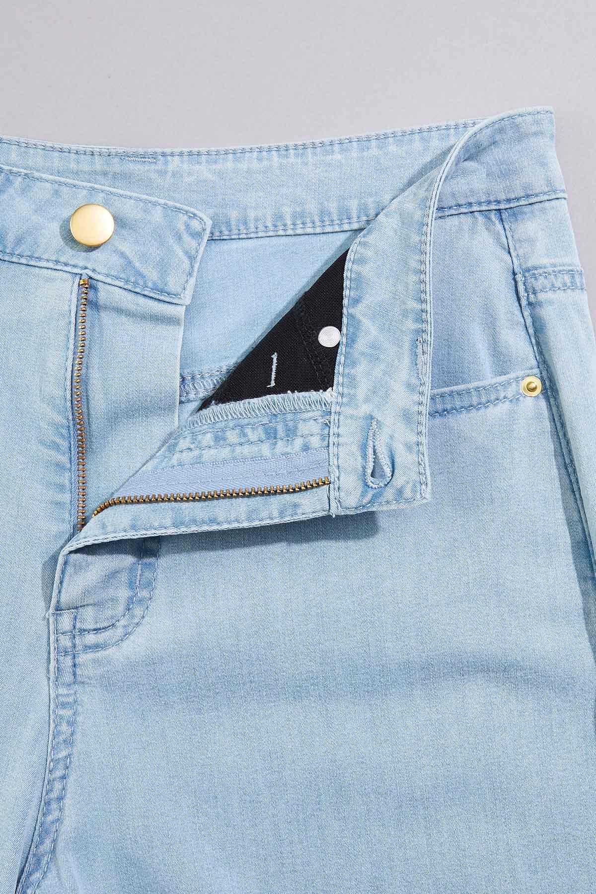 Versona cache denim trousers LIGHT_WASH_DENIM