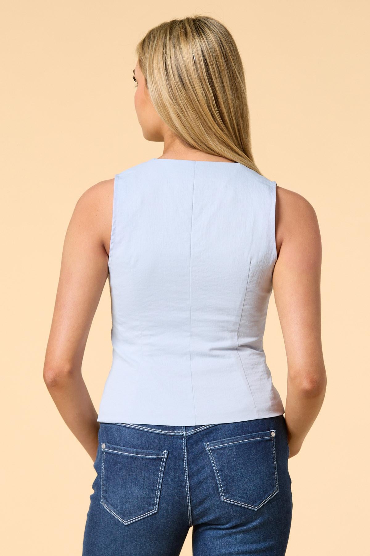 Versona replay button vest BLUE