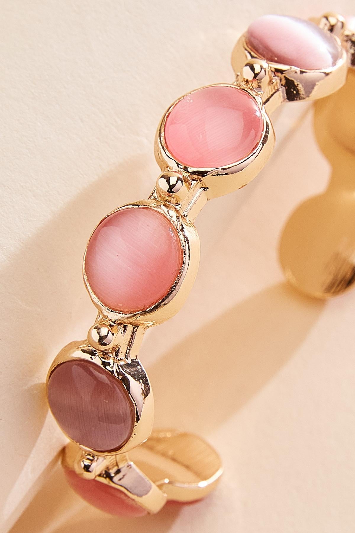 Versona semi- precious multicolor stone cuff bracelet PINK_COSMOS
