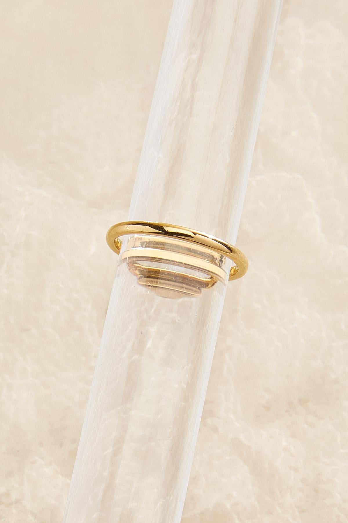 Versona waterproof heart stone ring GOLD