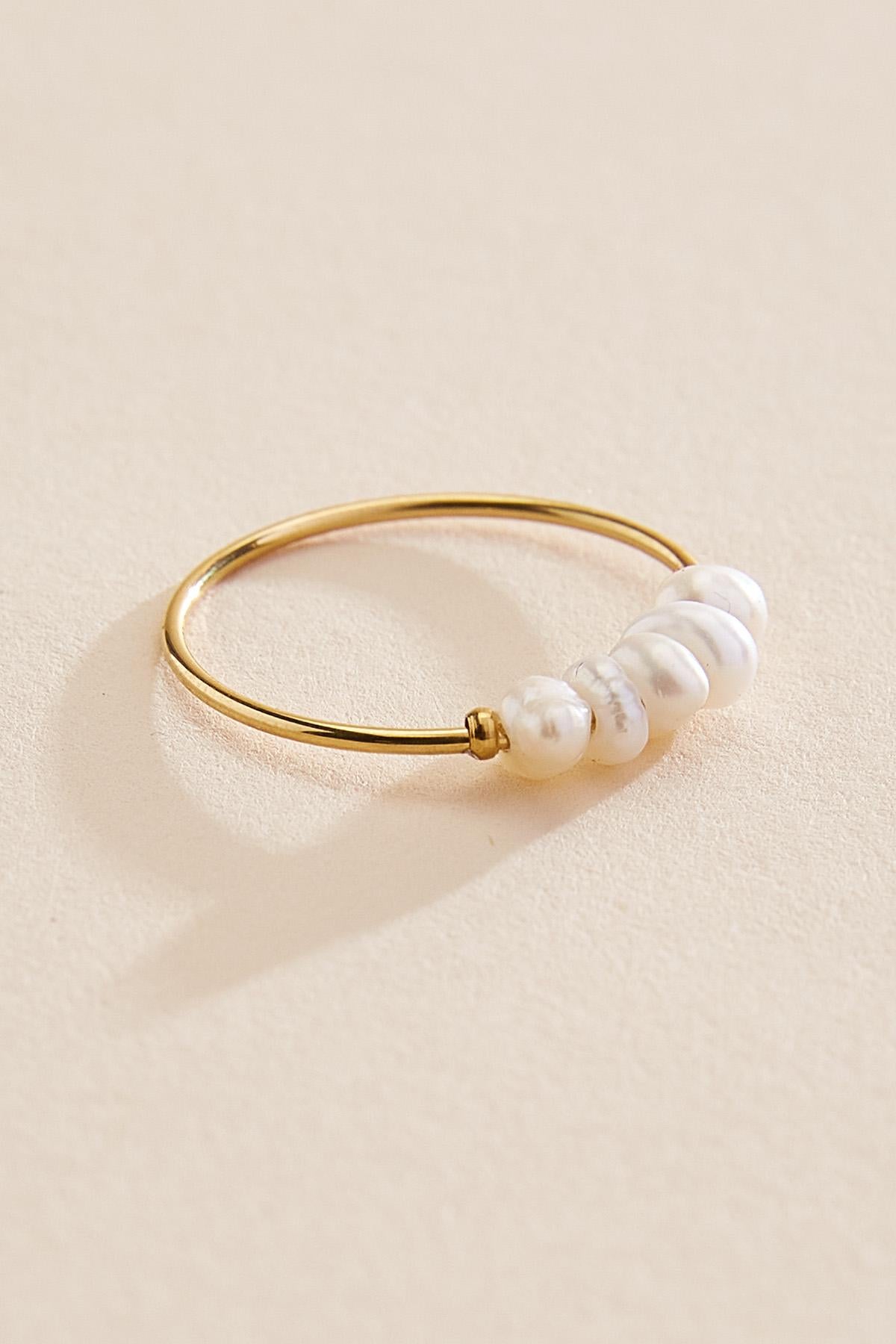 Versona waterproof pearl fidget ring GOLD