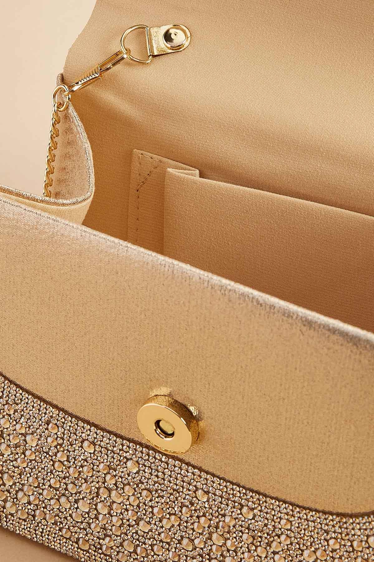 Versona champagne beaded twist handle satchel CHAMPAGNE_BEIGE