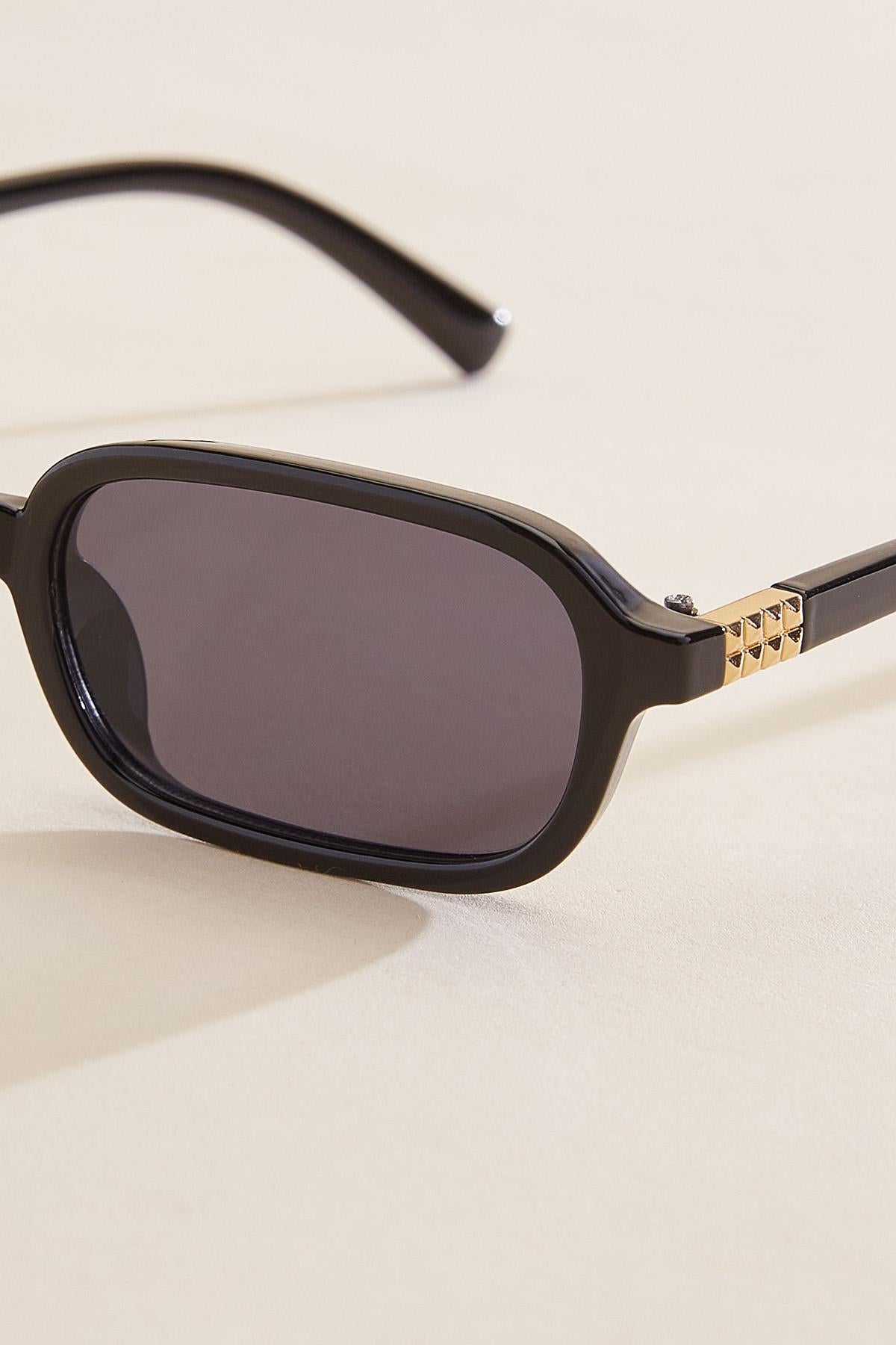 Versona thin square frame sunglasses BLACK