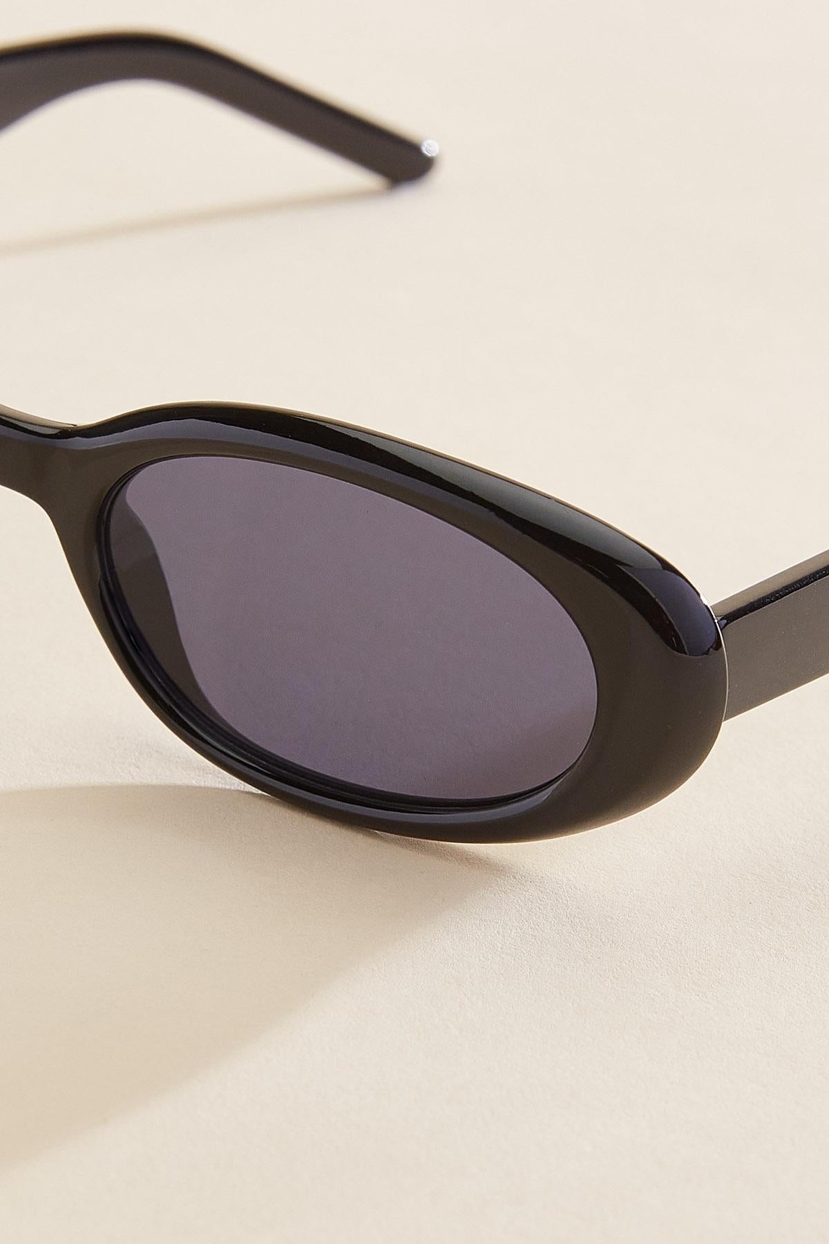 Versona black round frame sunglasses BLACK