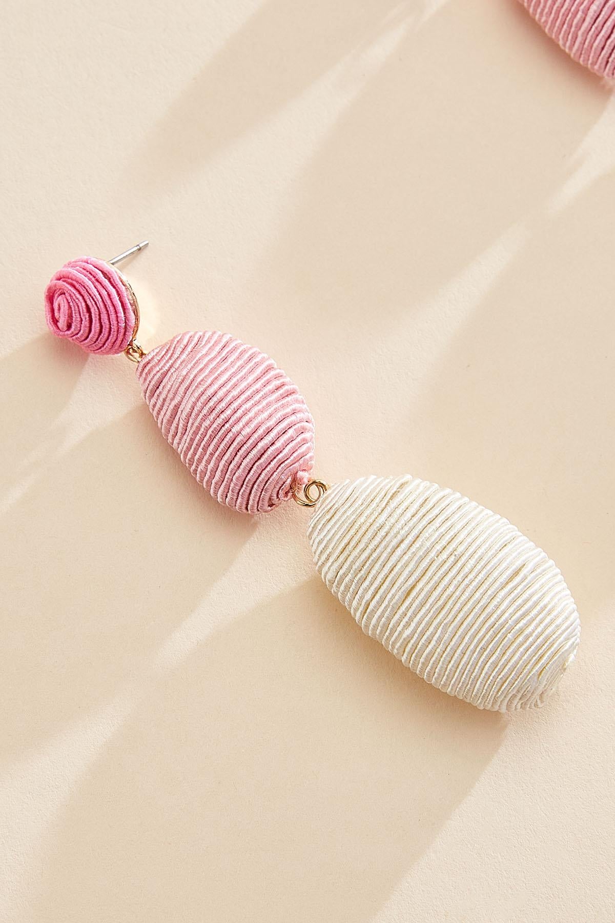 Versona tri color threaded earrings MULTI_SPRING