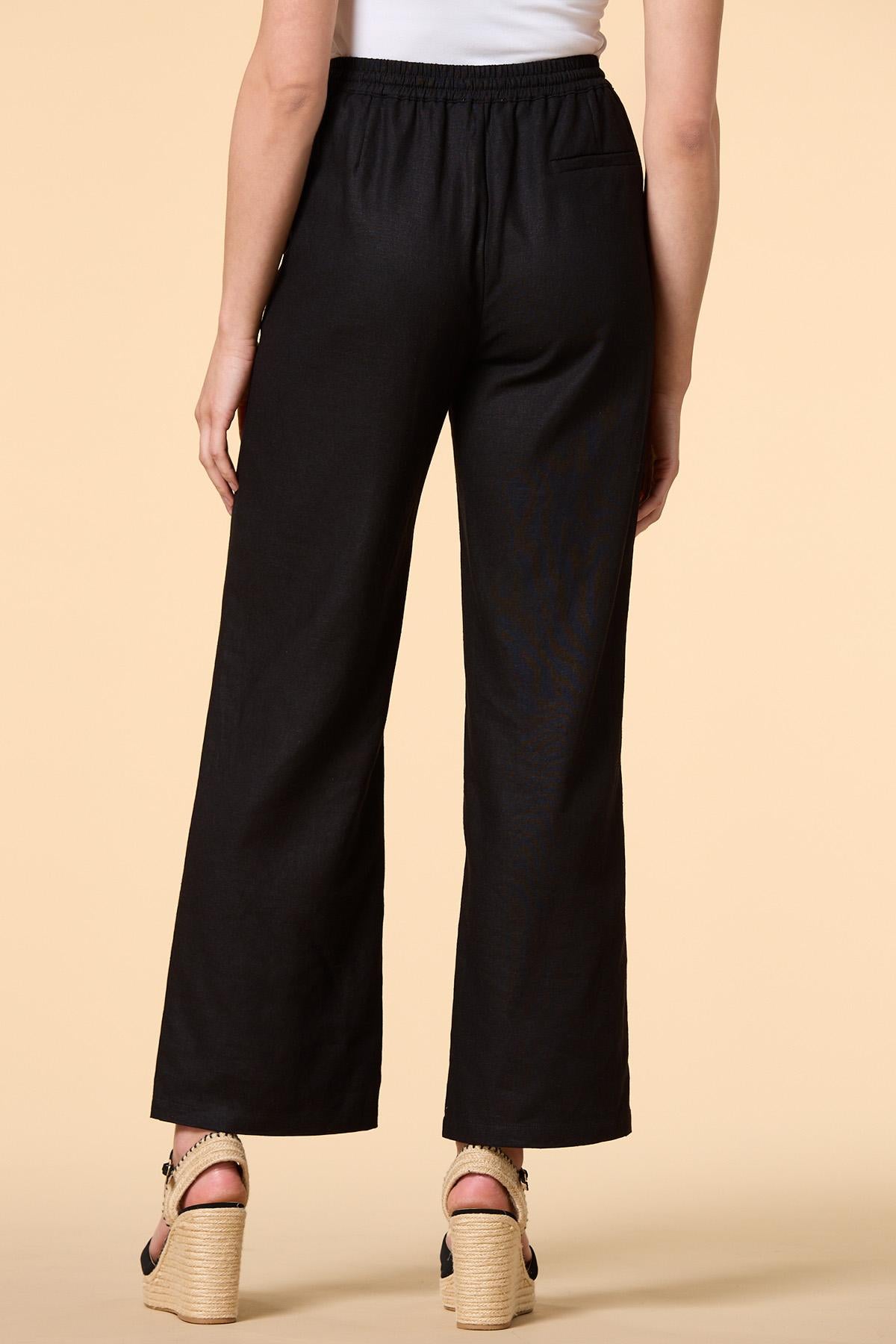 Versona lived in linen pants BLACK