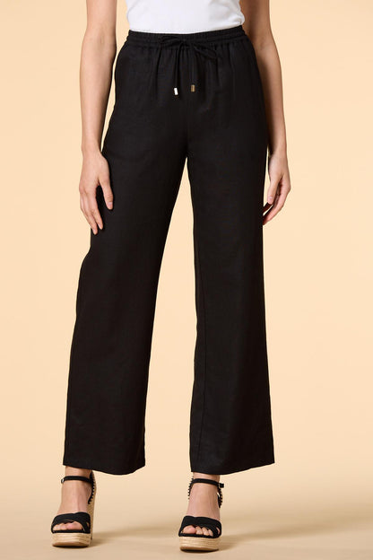 Versona lived in linen pants BLACK