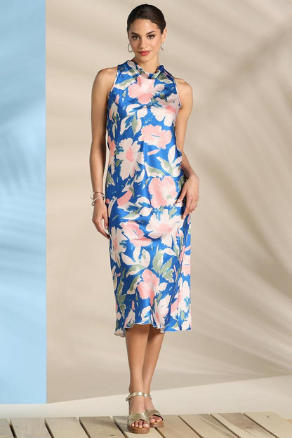 Versona slip and slide dress BLUE_MULTI