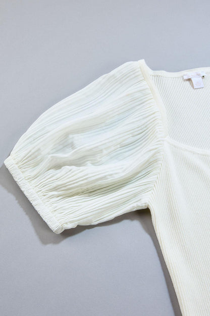 Versona cache sleeve interest sweater BRIGHT_WHITE