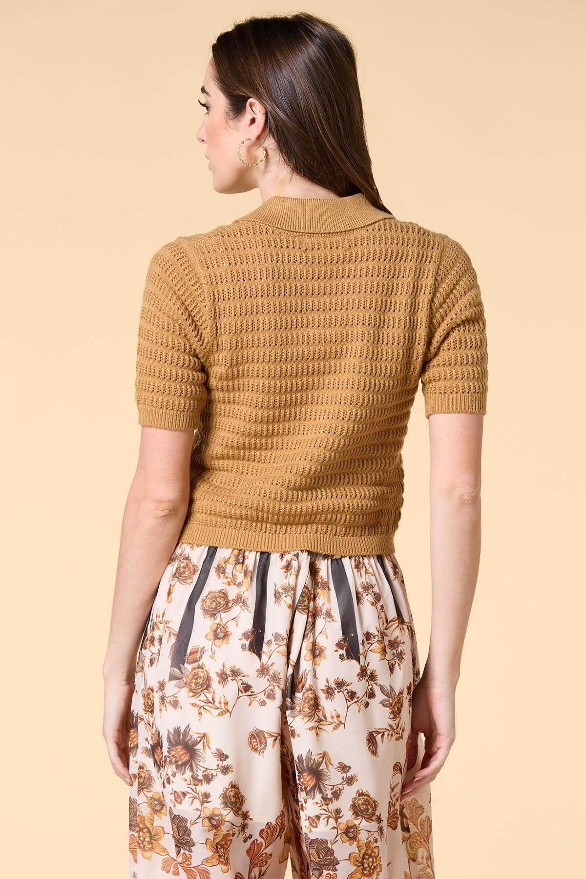 Versona love and lattes cardigan CAMEL