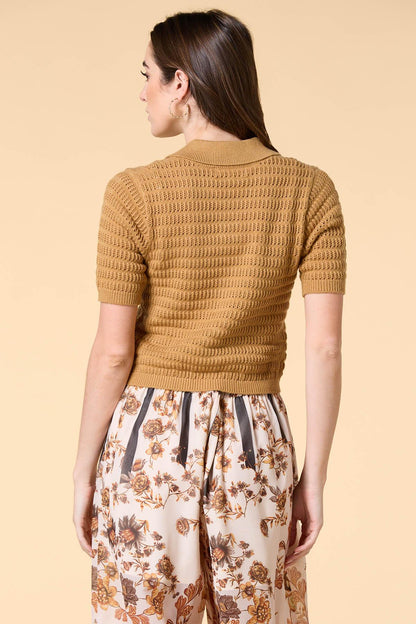 Versona love and lattes cardigan CAMEL