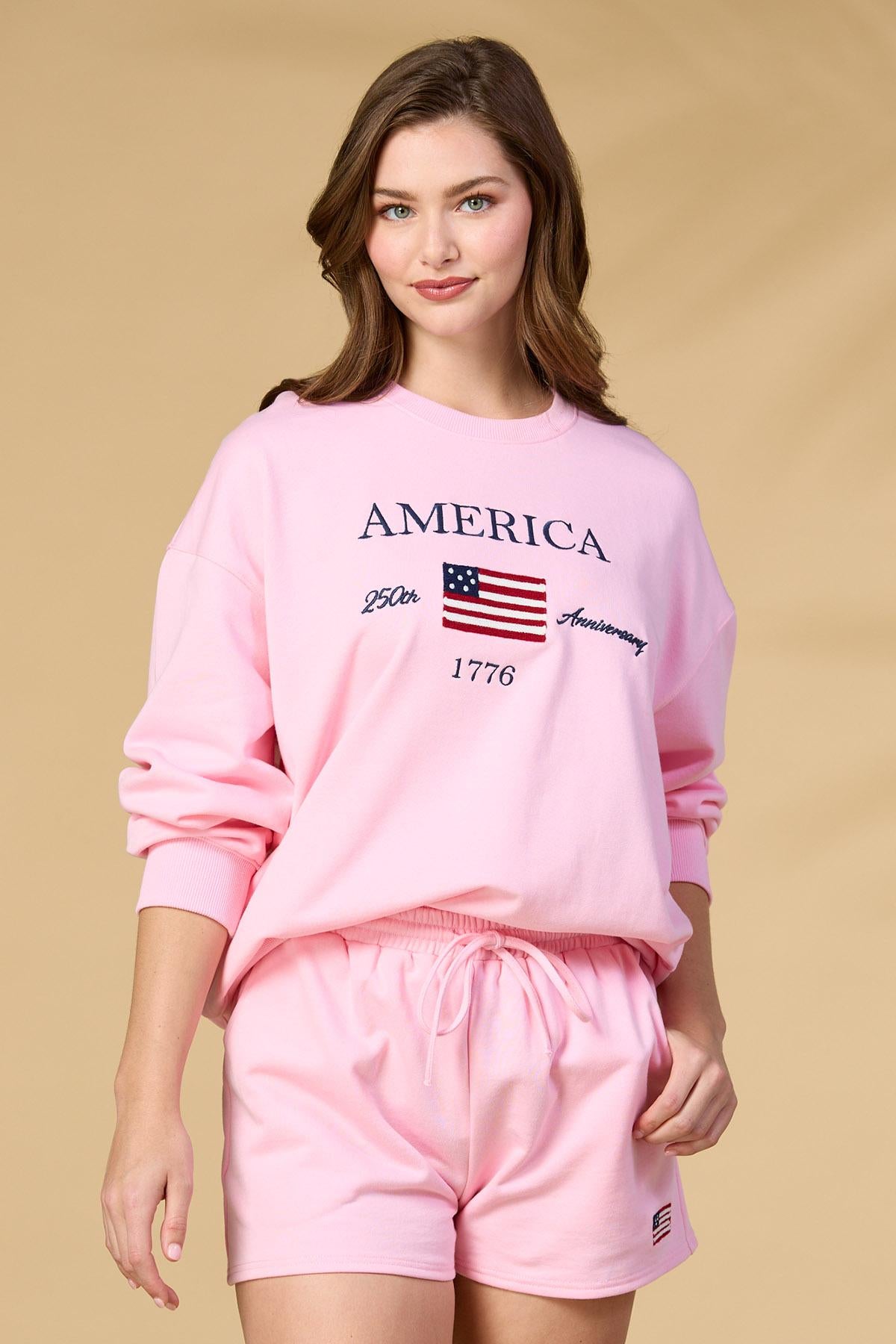 Versona american anniversary sweatshirt PINK