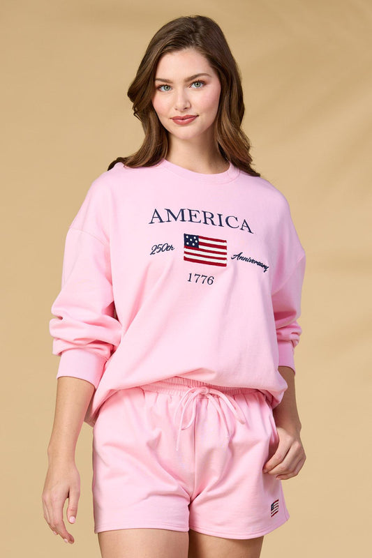 Versona american anniversary sweatshirt PINK