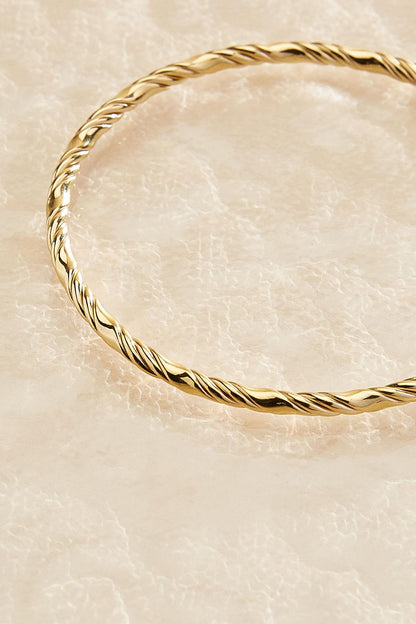 Versona waterproof twisted bangle bracelet GOLD