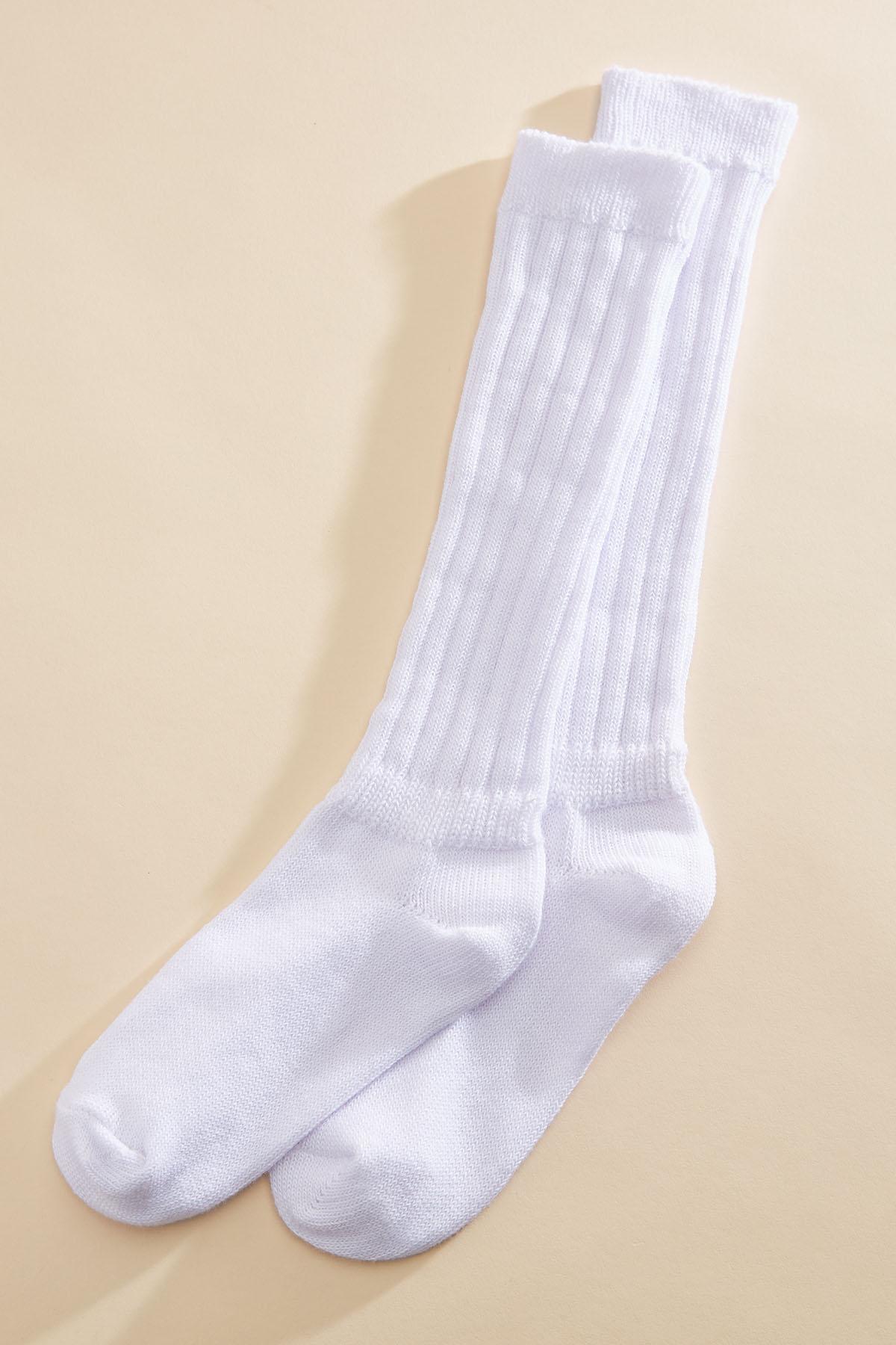 Versona slouchy crew socks WHITE
