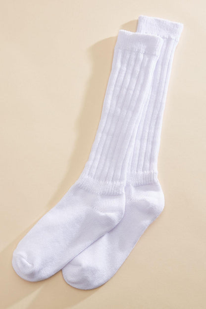 Versona slouchy crew socks WHITE