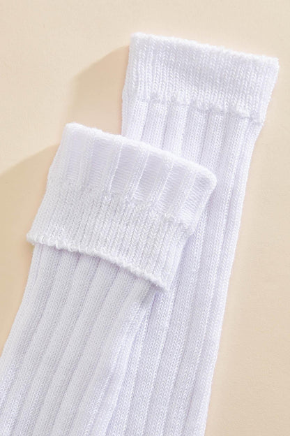 Versona slouchy crew socks WHITE