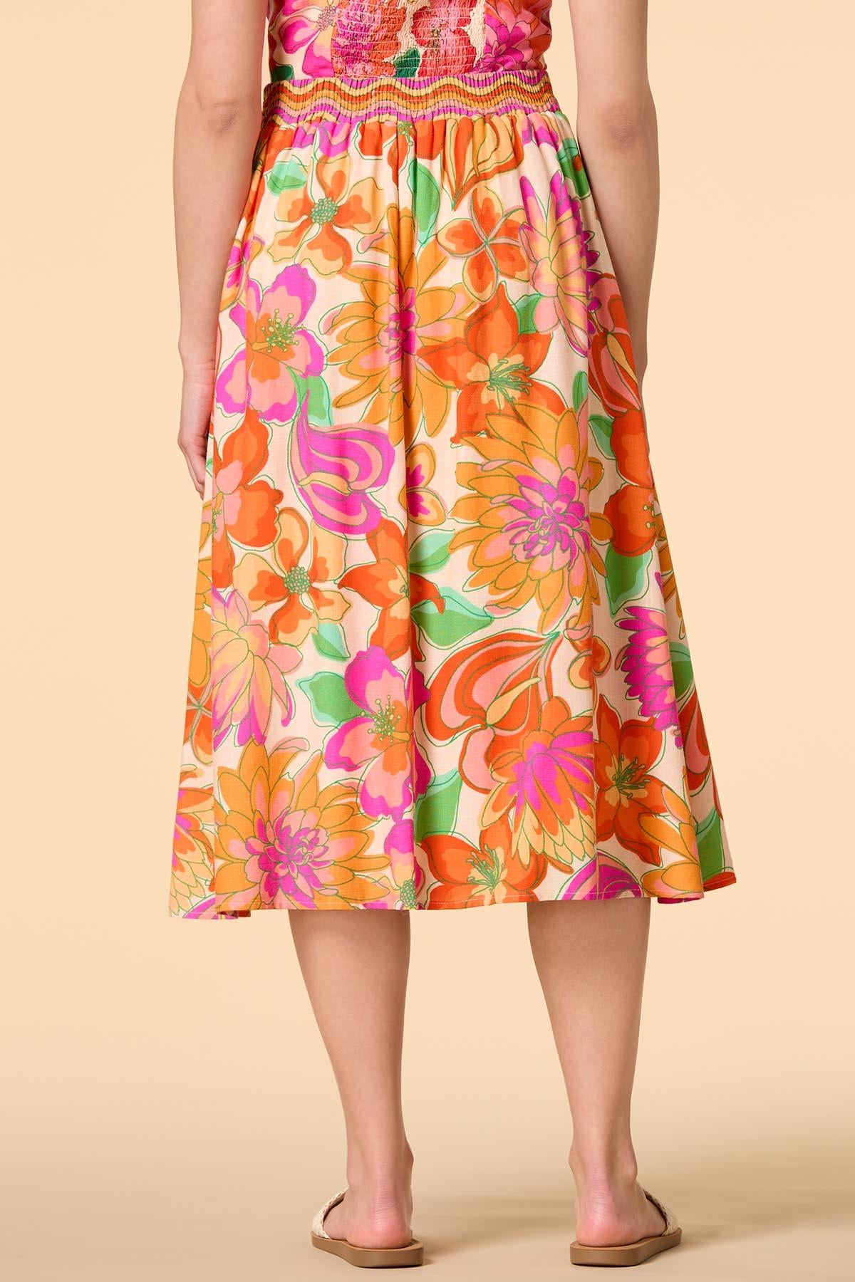 Versona caribbean cutie midi skirt MULTI