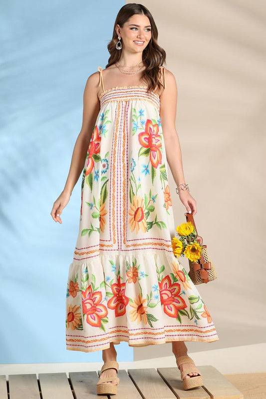 Versona tropical tides maxi dress WHITE_MULTI