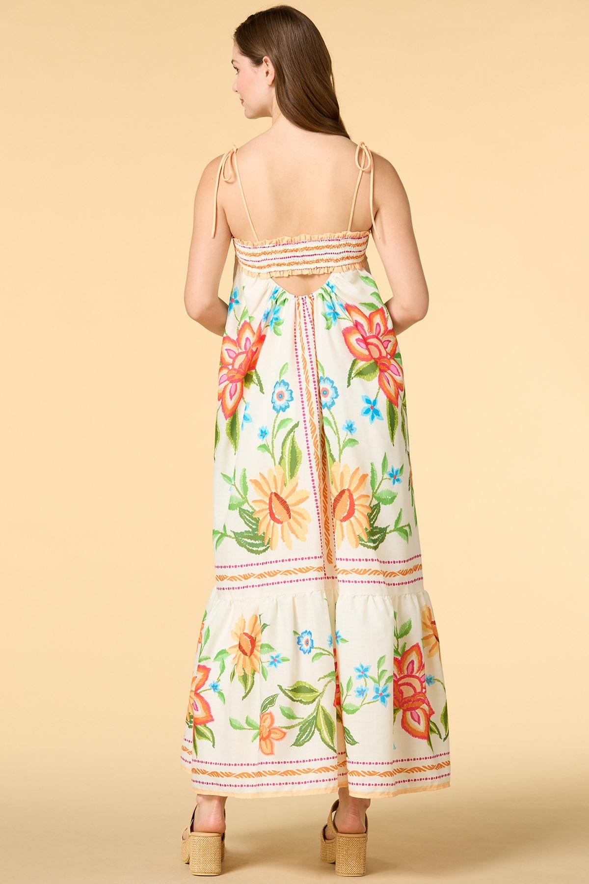 Versona tropical tides maxi dress WHITE_MULTI