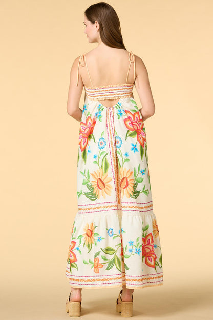 Versona tropical tides maxi dress WHITE_MULTI