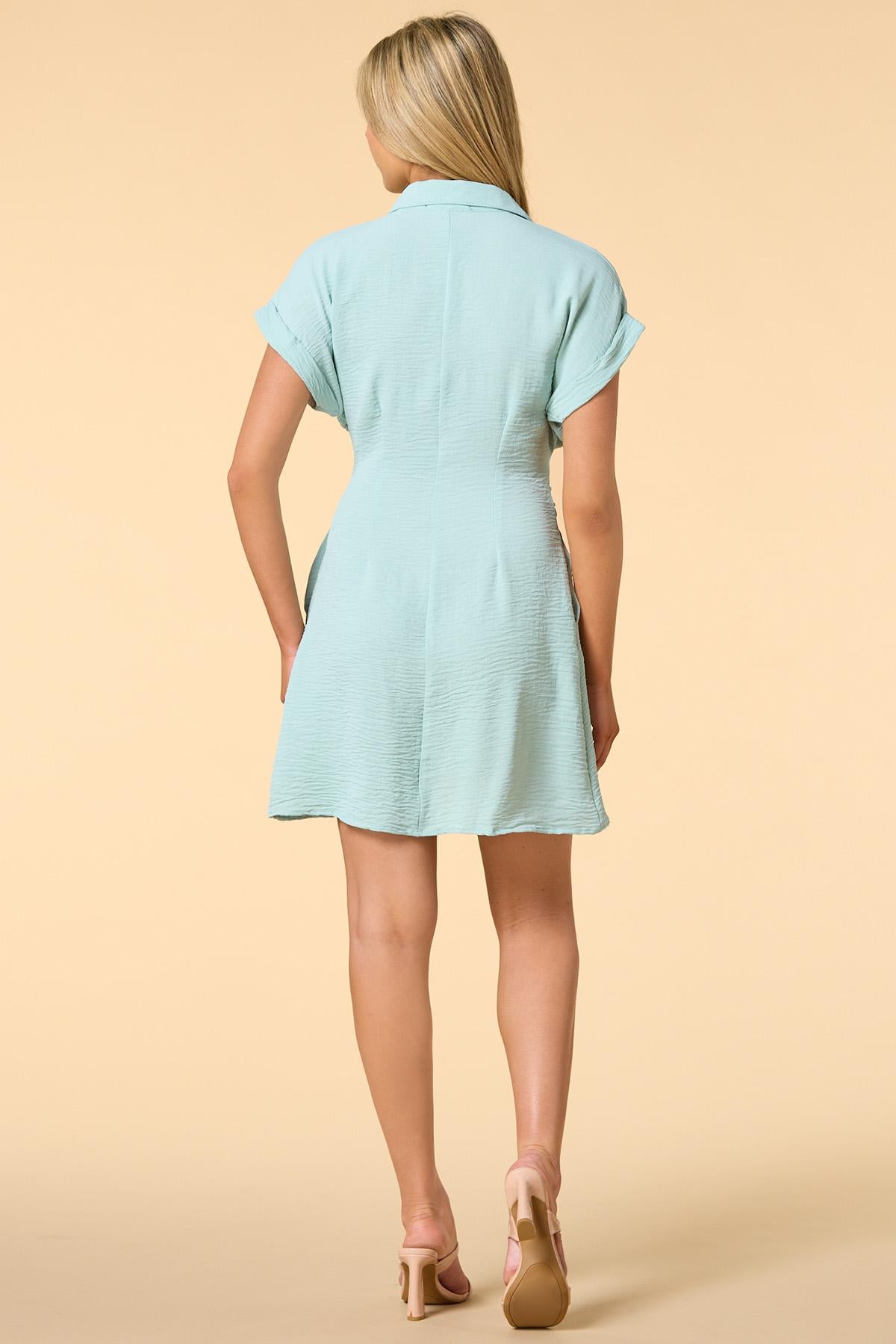 Versona breathe in breathe out shirt dress LIGHT_GREEN