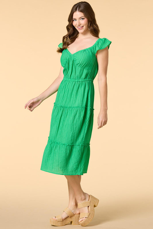 Versona come clean midi dress GREEN