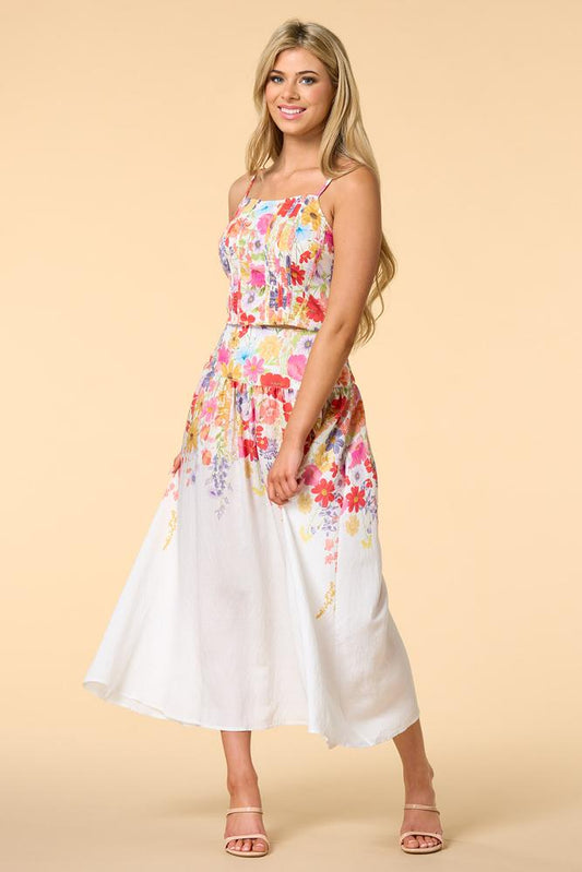 Versona botanical garden maxi skirt MULTI