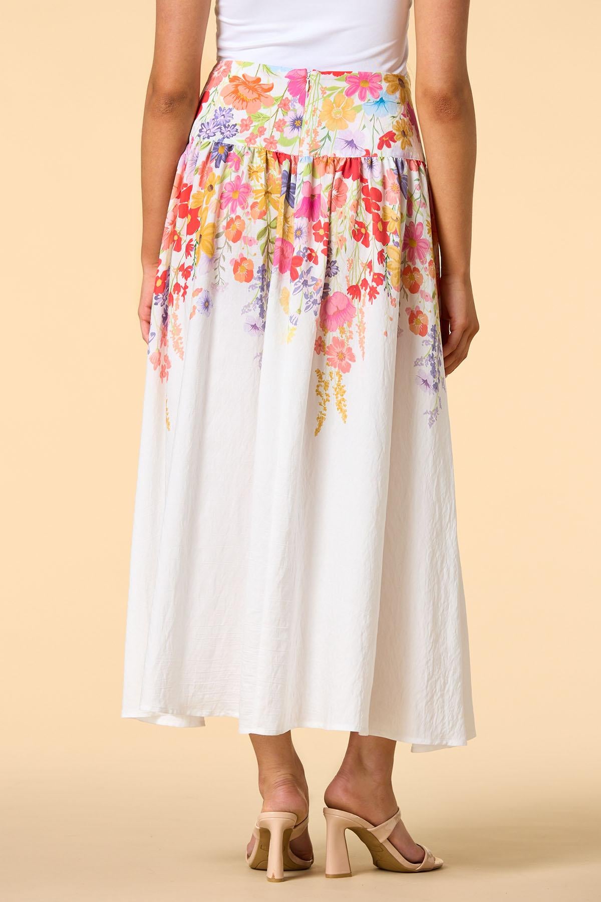 Versona botanical garden maxi skirt MULTI