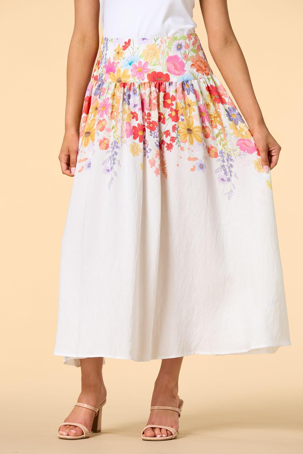 Versona botanical garden maxi skirt MULTI