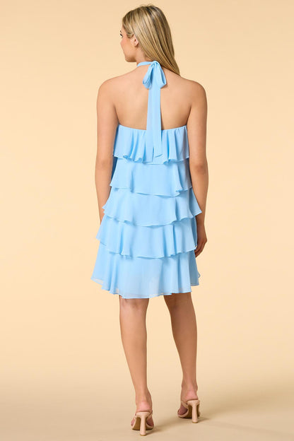 Versona kiss from a rose mini dress BLUE