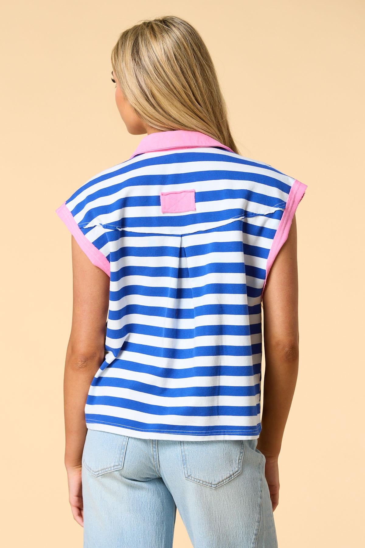 Versona polo club henley tank BLUE_MULTI