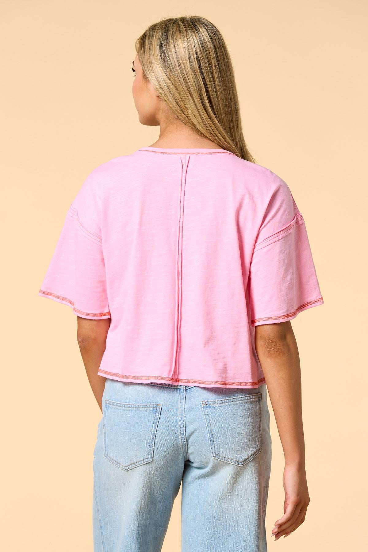 Versona beaded blooms top PINK