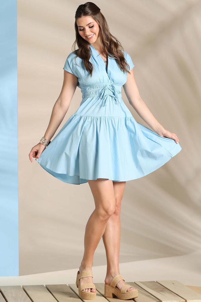 Versona skies above mini dress BLUE