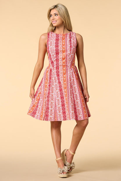 Versona pretty prints mini dress REDPINK_MULTI