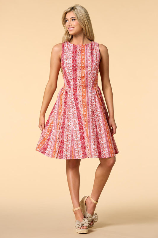 Versona pretty prints mini dress REDPINK_MULTI