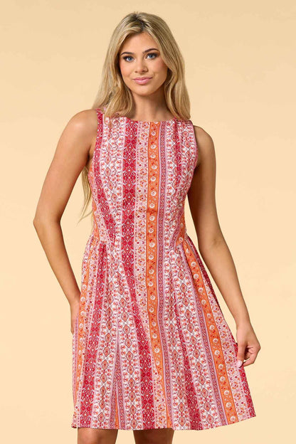 Versona pretty prints mini dress REDPINK_MULTI