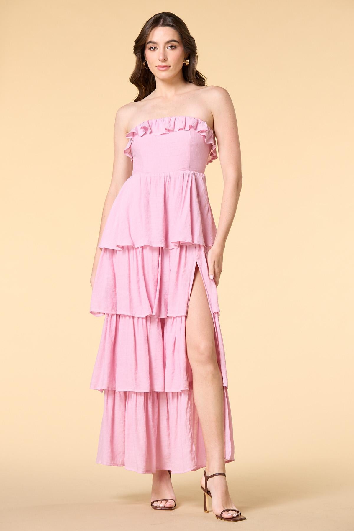 Versona flowing in the wind maxi dress PINK