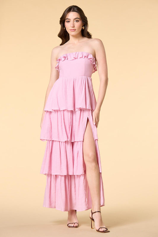 Versona flowing in the wind maxi dress PINK