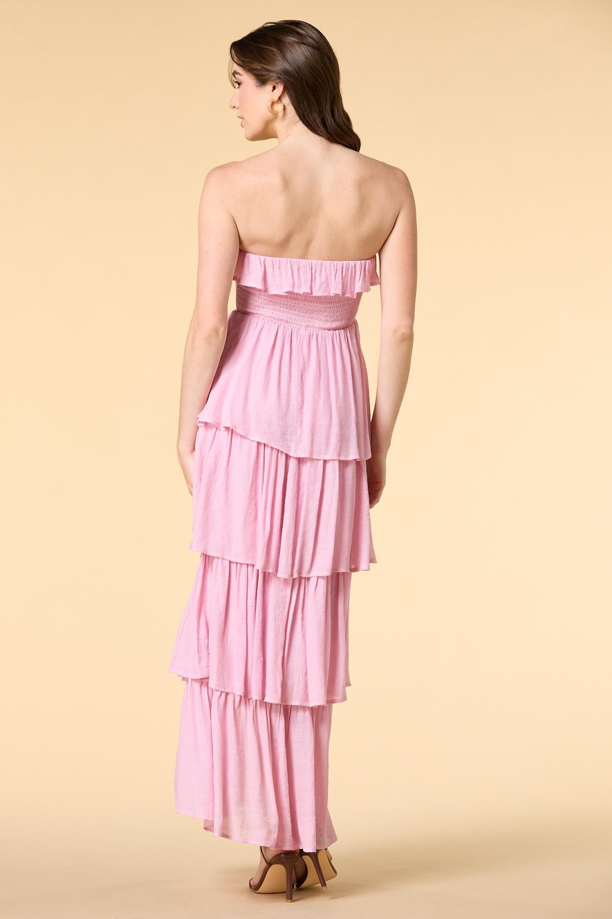 Versona flowing in the wind maxi dress PINK