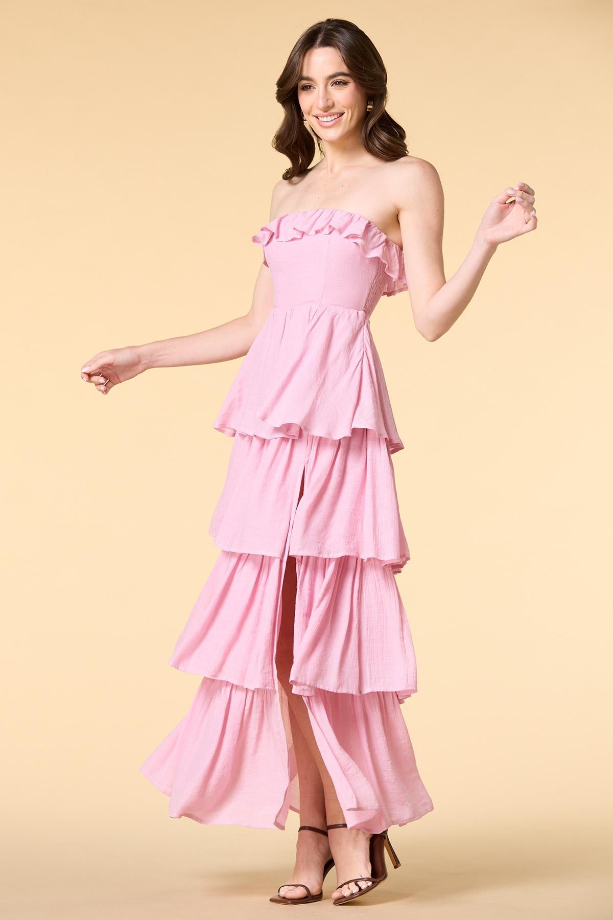 Versona flowing in the wind maxi dress PINK