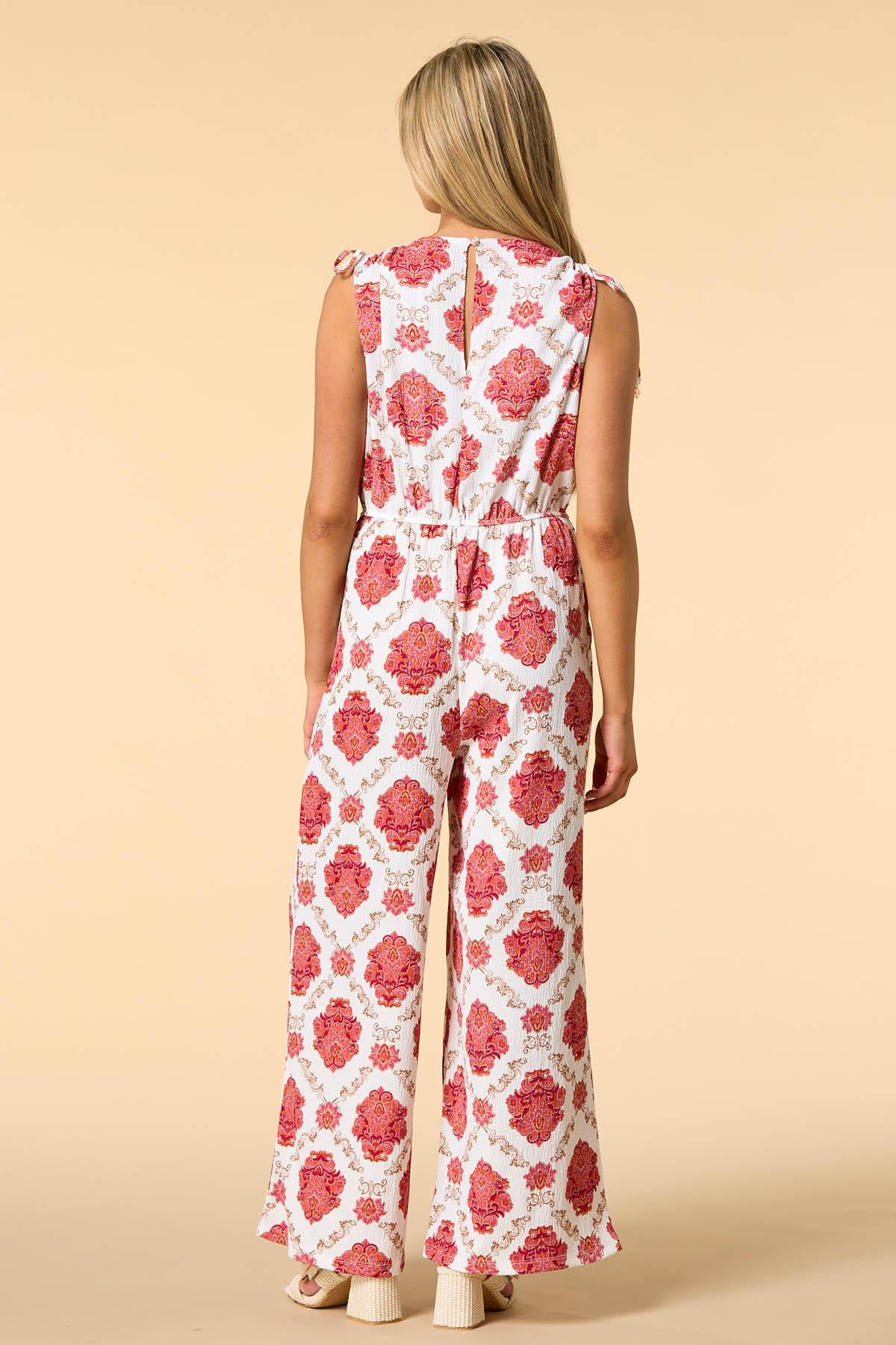 Versona the fine print jumpsuit REDPINK_MULTI