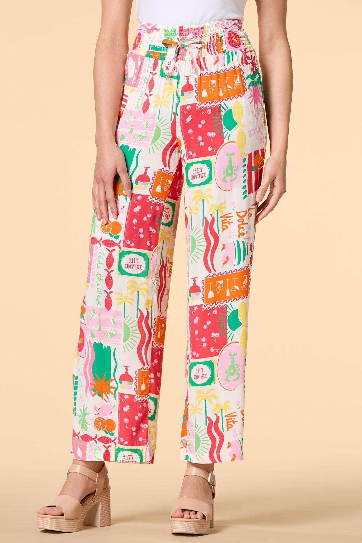 Versona la dolce vita graphic pants MULTI
