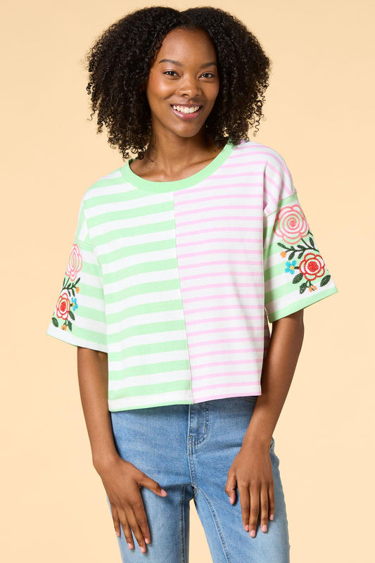 Versona show your stripes top MULTI